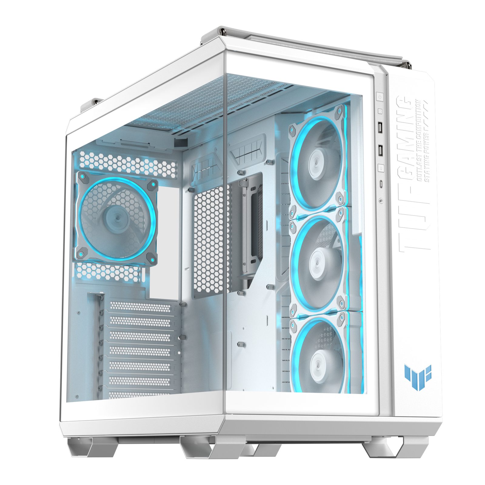 Asus TUF Gaming GT502 Horizon TG ARGB White, ATX - Vit, bild 3