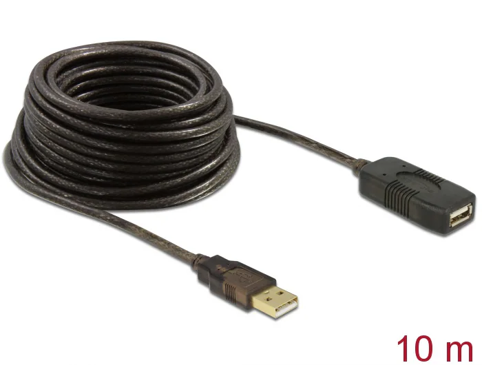 Delock USB 2.0-förlängningskabel, aktiv 10 m