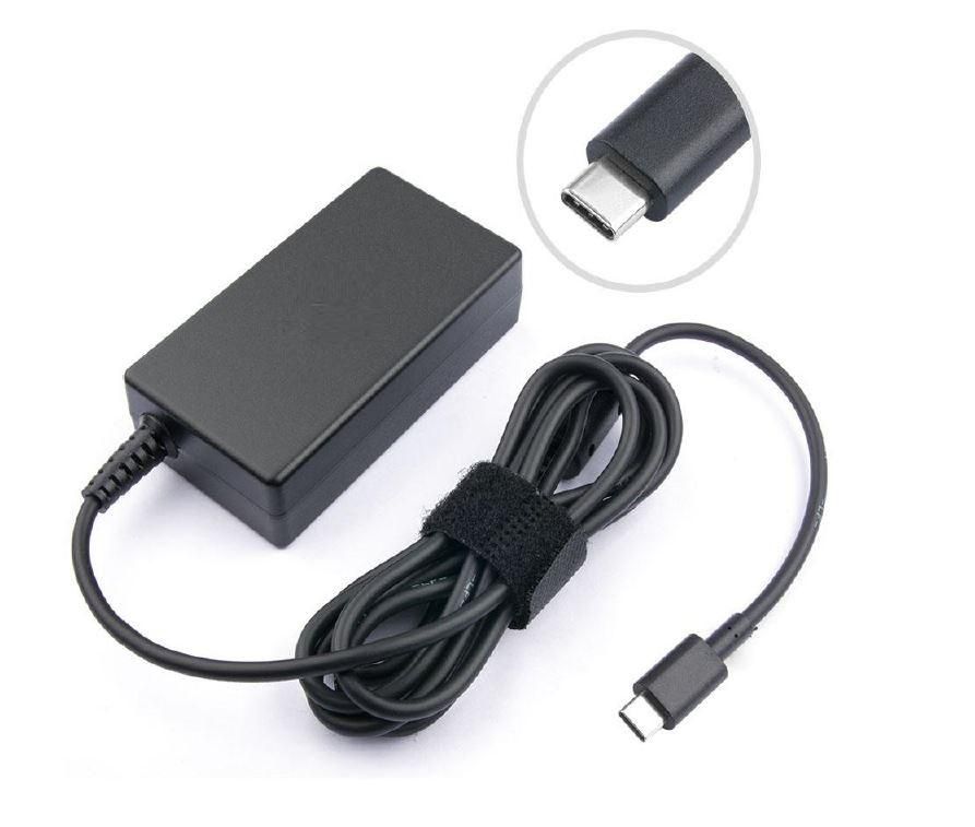 AC-adapter CoreParts 45W USB-C Power Adapter, inkl. 2m kabel - Svart, bild 3