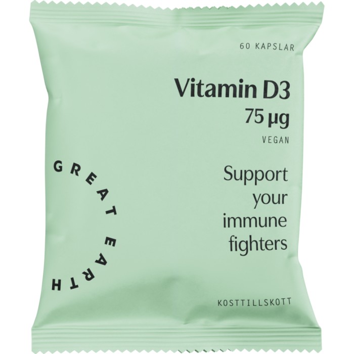 Great Earth Vitamin D3 75 µg 60 pcs