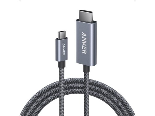 Anker – Nano USB-C till HDMI-kabel (1,8 m, 4K, flätad) – svart, bild 2