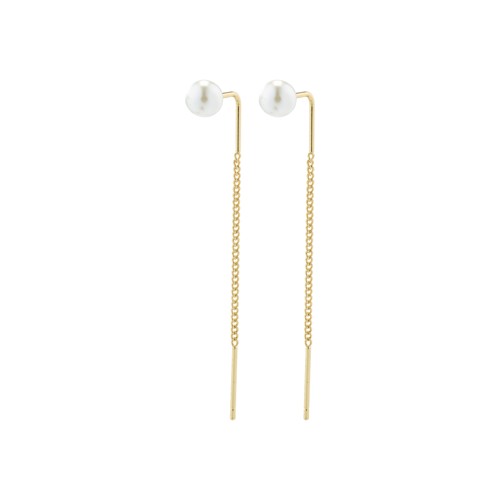 PILGRIM - ELBA Long Chain Pearl Earrings - Gold Plated - 5 mm
