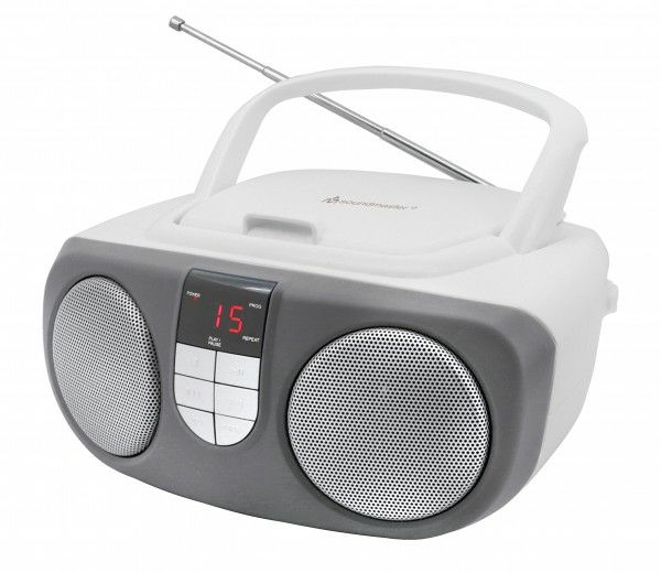 Soundmaster SCD1400WE, Grå, Vit, Bärbar CD-spelare