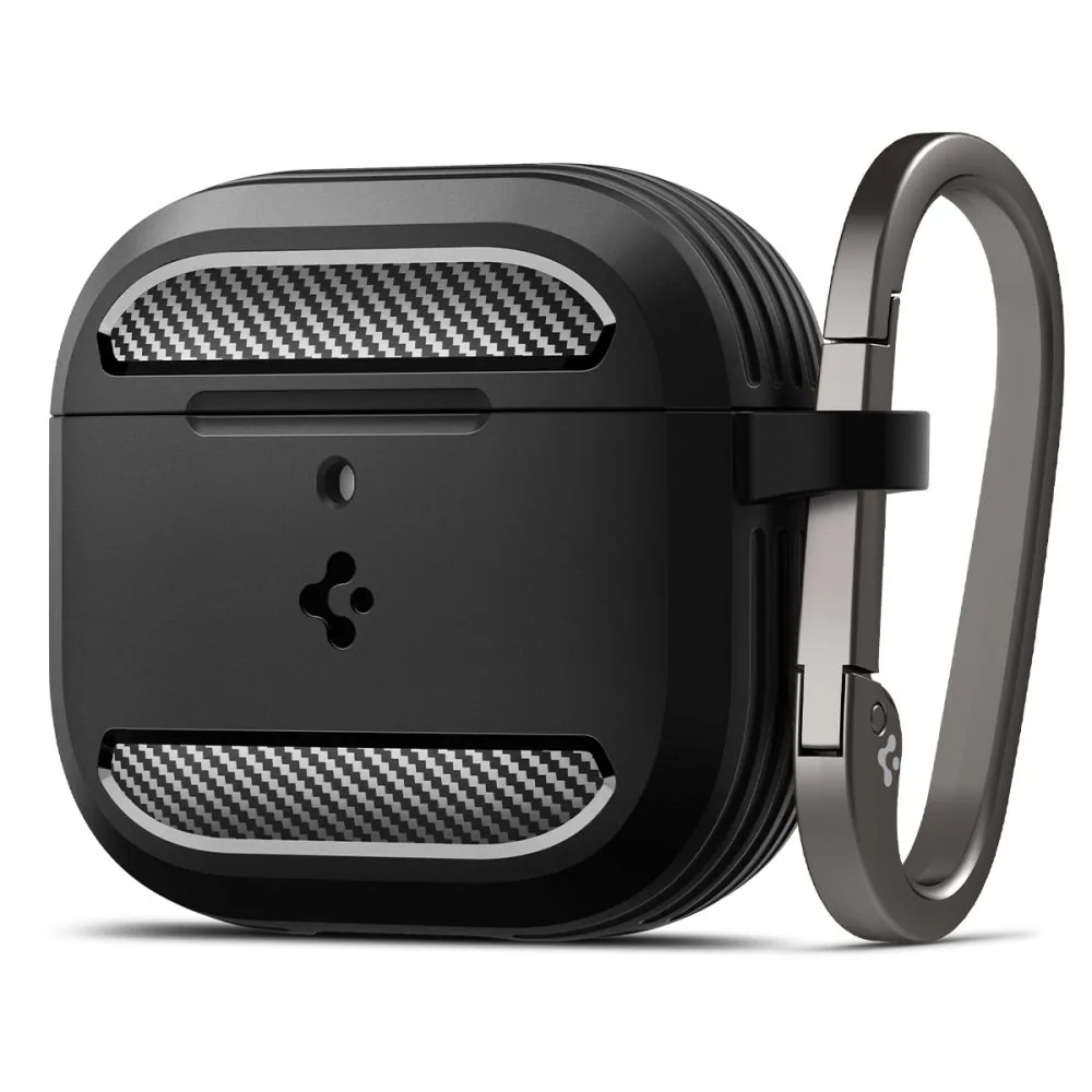 Spigen AirPods 4/5 Fodral Rugged Armor - Svart
