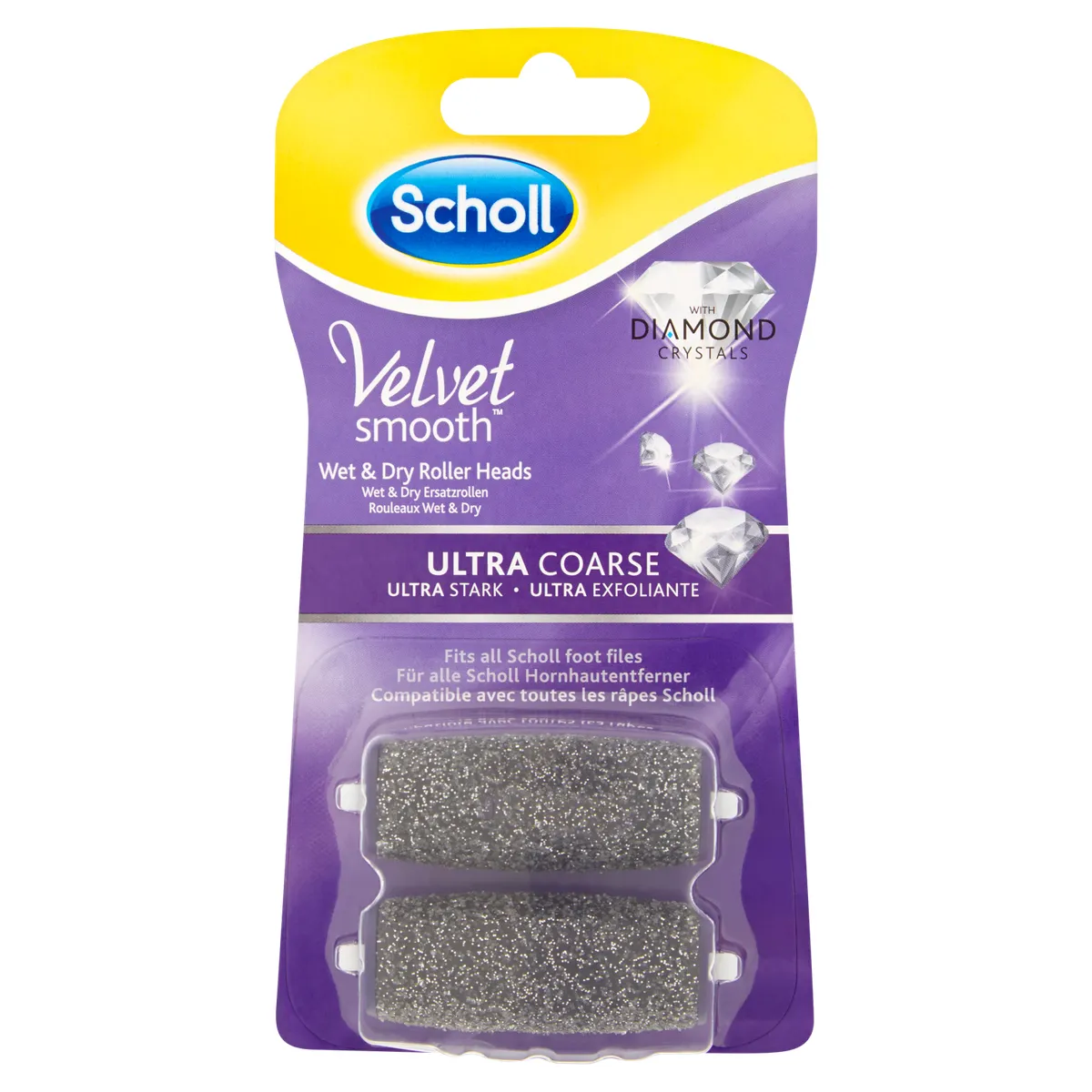 Scholl Rotacine Velvet Smooth refillrullar extra grova 2-pack