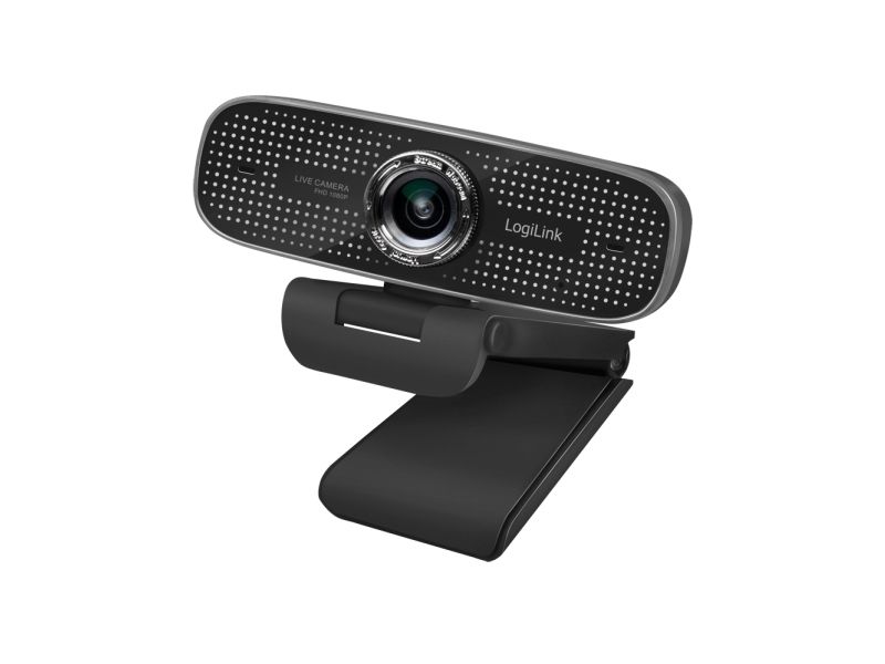 LogiLink Conference HD USB webcam 100° dual microphone manual focus