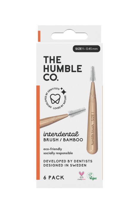 Humble Mellanrumsborstar strl 1 i Bambu 6-pack