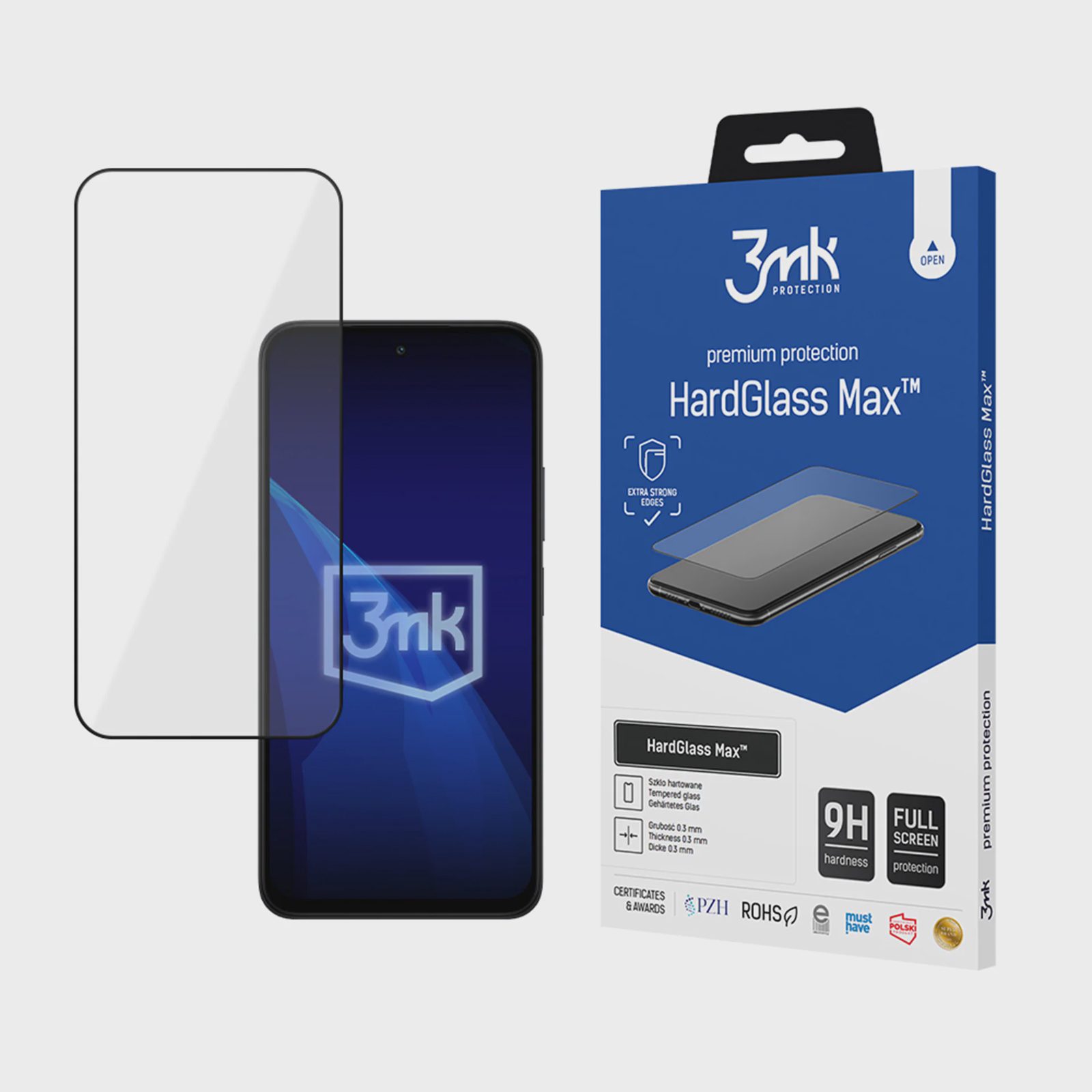 3mk HardGlass svart härdat glas till Xiaomi Redmi Note 15 4G / 5G