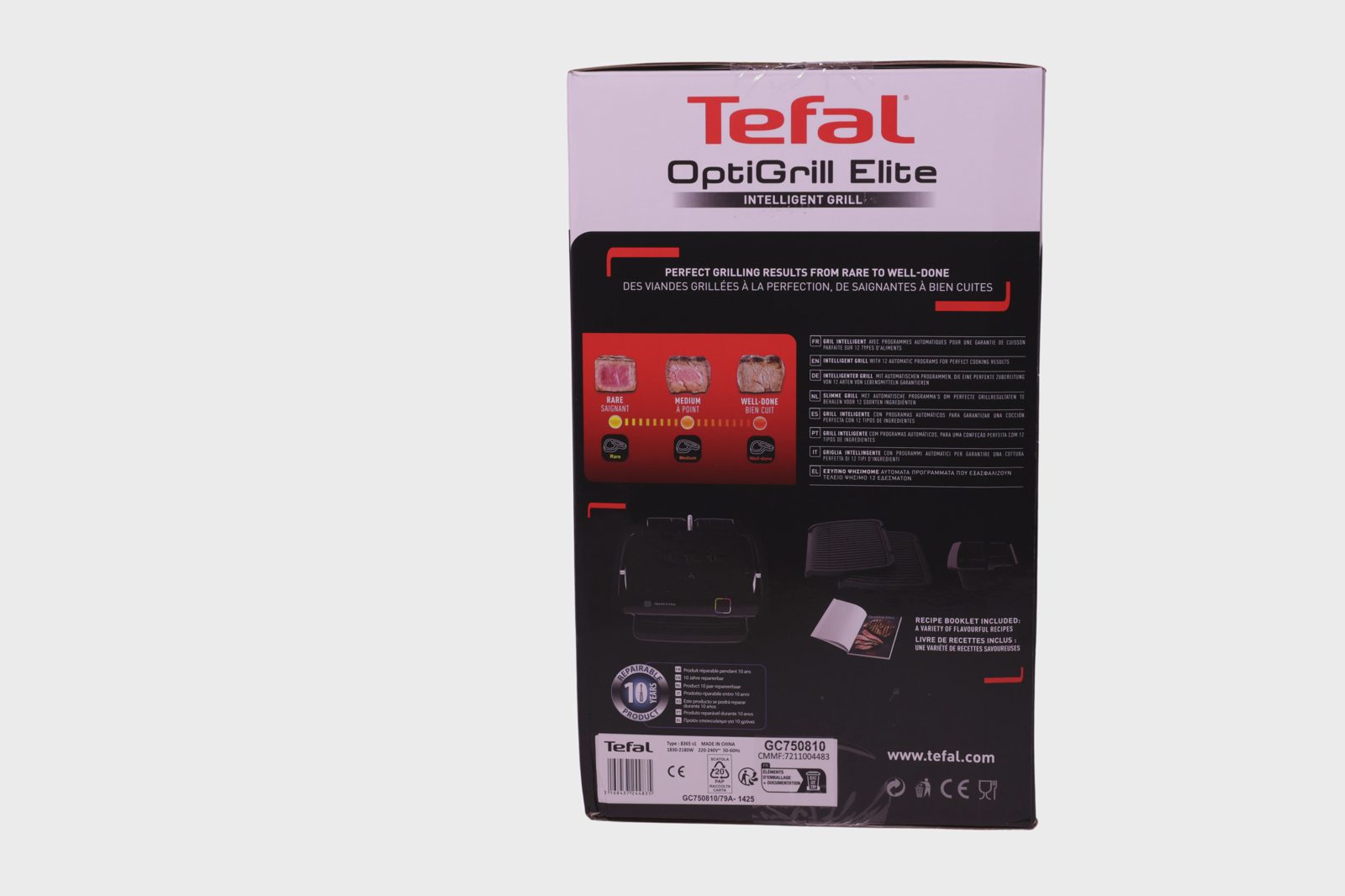 Tefal OptiGrill Elite GC7508 kontaktgrill 2000 W 12 program svart, bild 2