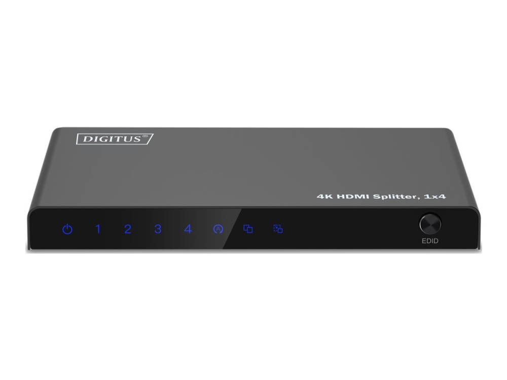 DIGITUS - Video/audiosplitter - 4K, 1x4 - 4 x HDMI - skrivbordsmodell