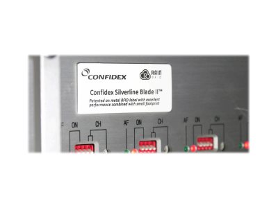 Zebra Confidex Silverline Blade II M730 ETSI - Polyetylenteraftalat (PET) - högklibbande lim -, EPC Class 1 Gen 2, ISO/IEC 18000-6C, 865-869 MHz, 128-bitars - vit - 60 x 25 mm 400 stk (1 rulle/rullar x 400) RFID-etiketter - för ZT400 Series ZT410, ZT411, ZT420, ZT421