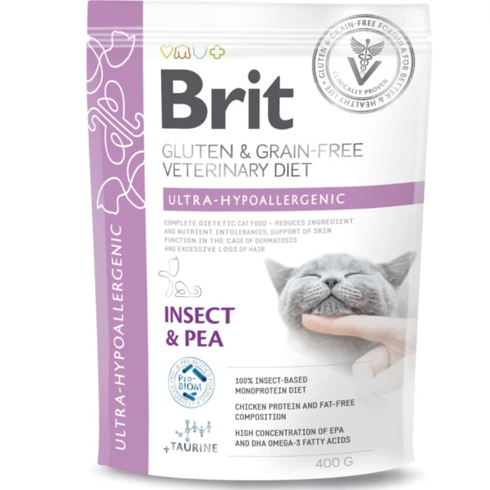Brit GF Vet Diets Cat Ultra-hypoallergenic 400 g