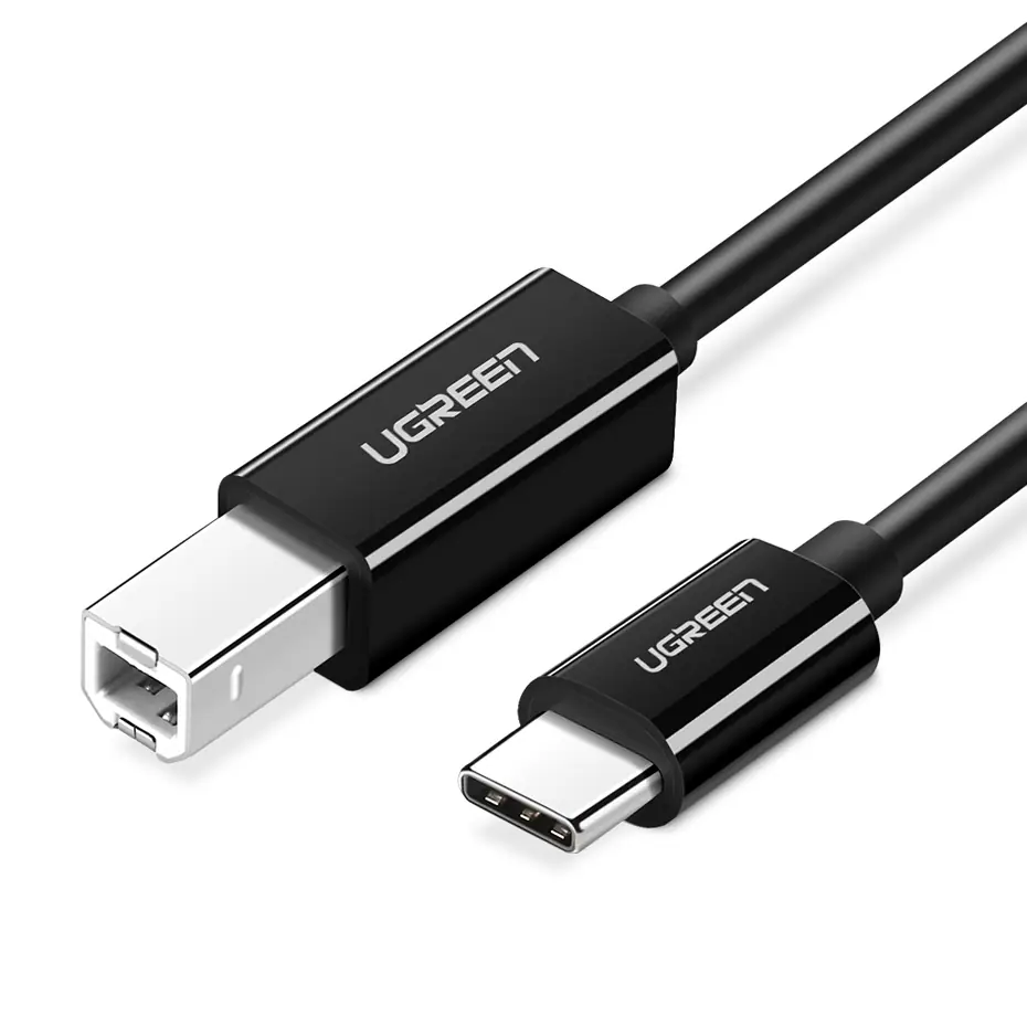 Ugreen USB-C till USB-B 2.0 Skrivarkabel 1m - Svart