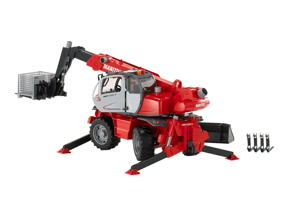 Bruder Manitou Teleskoplastare MRT 2150 med tillbehör