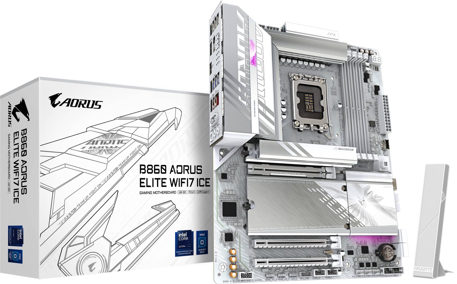 Gigabyte B860 A ELITE WF7 ICE moderkort, bild 3