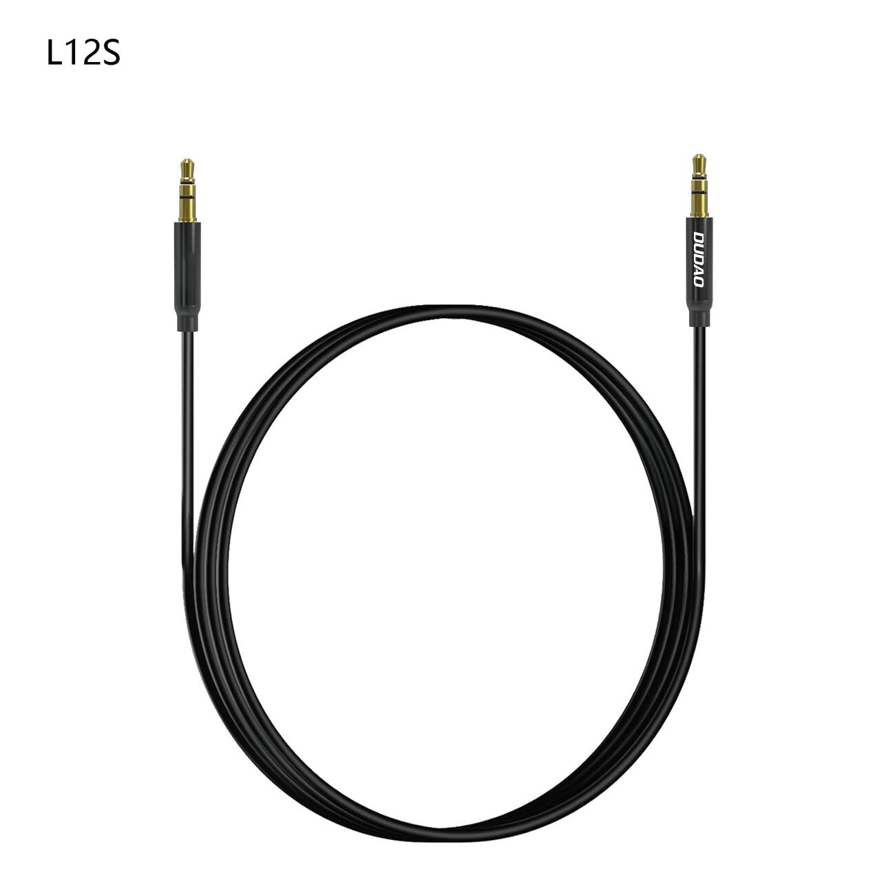 Dudao L12S AUX-kabel minijack 3,5mm 1m 3-polig stereo - svart, bild 2