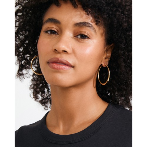 PILGRIM - PRESENCE Hoop Earrings - Gold-Plated - 45 mm