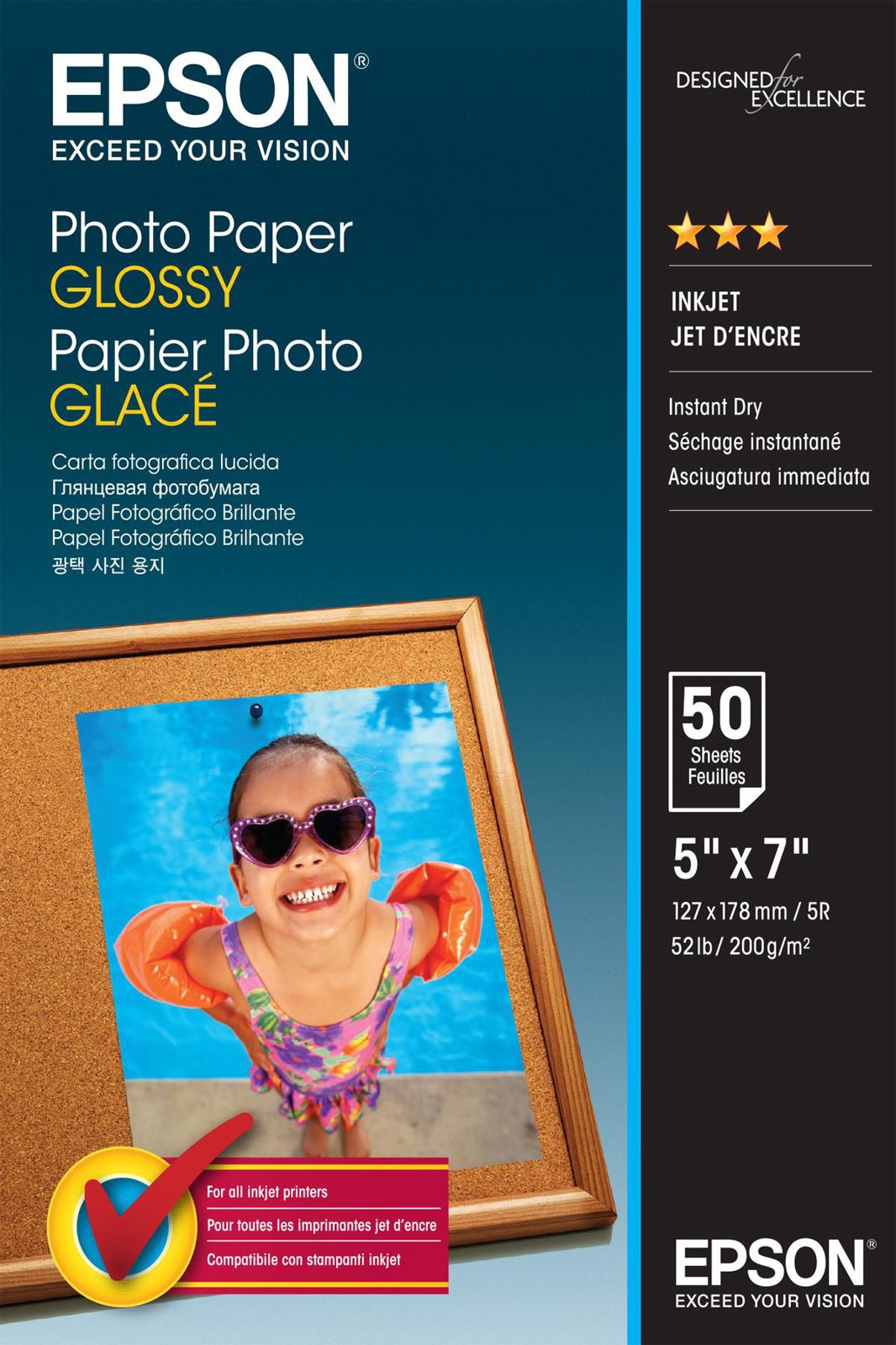 Epson Photo Paper Glossy 13x18 cm, 200g/m2, 50 ark, bild 3