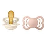 BIBS Supreme Pacifier Latex stl2 Ivory/Blush, 2 st