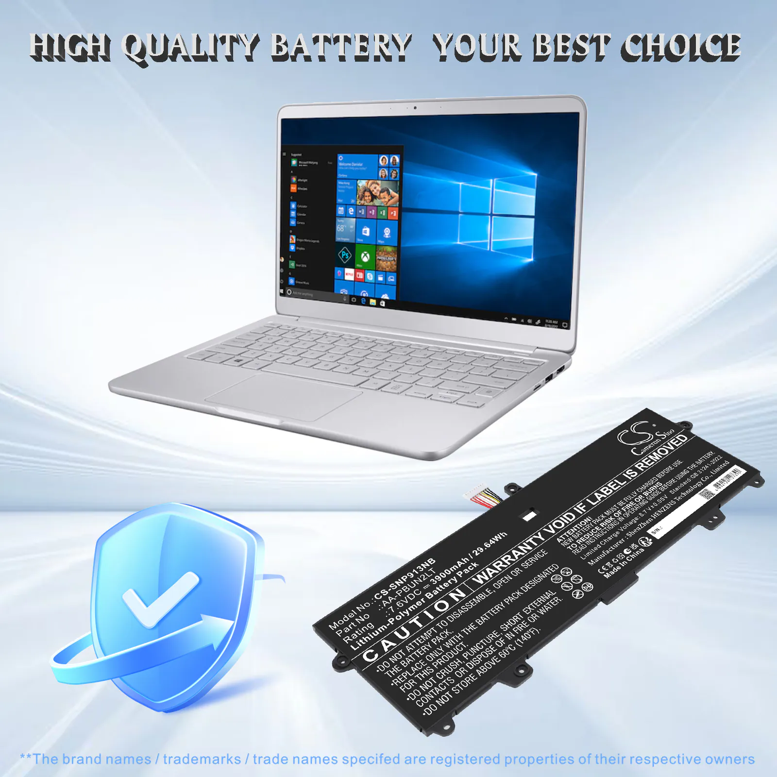 Batteri till Laptop, Bärbar dator för Samsung Notebook 9 13.3", NP900X3L m.fl., bild 2