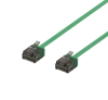 Nätverkskabel oskärmad Cat6a, flat, 1mm tjock, 1 meter - Grön