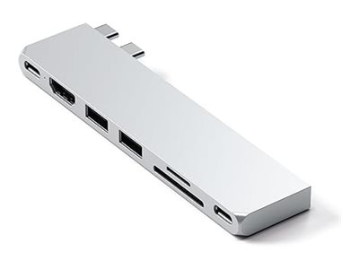 Satechi Pro Hub Slim - Dockningsstation - USB-C x 2 - HDMI - för Apple MacBook Air (I mitten av 2019, I mitten av 2022, Sent 2018, Sent 2020) MacBook Pro