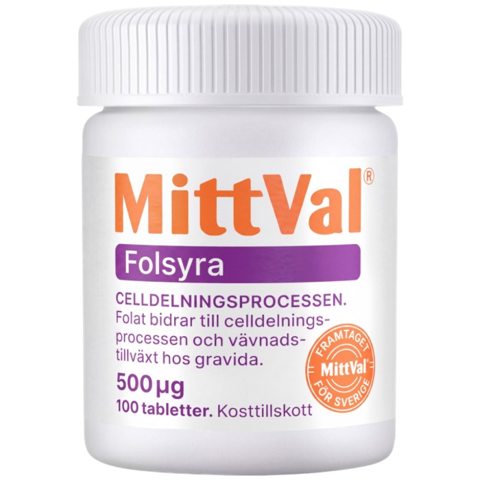 MittVal Folsyra 100 tabletter