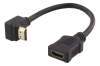 HDMI-förlängningskabel, vinklad uppåt, ha-ho, max 3840x2160@30Hz, 0,2 meter, svart, bild 2