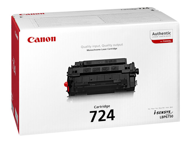 Canon CRG-724 - Svart - original - tonerkassett - för i-SENSYS LBP6750dn, LBP6780x, MF512x, MF515x