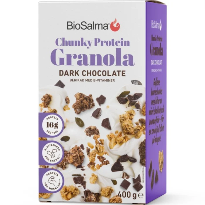 BioSalma Chunky Protein Granola, Dark chocolate, 400 g