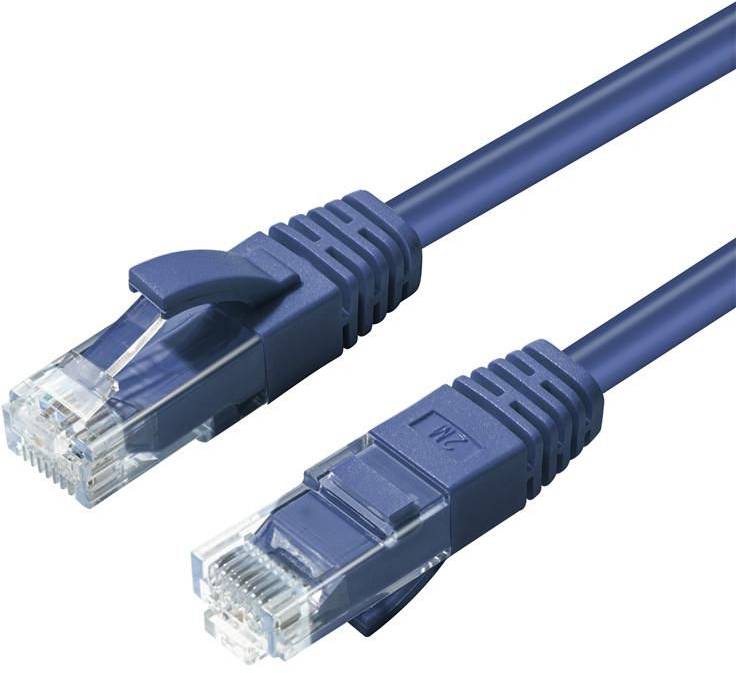 Nätverkskabel MicroConnect oskärmad U/UTP Cat.6a, RJ45, 500MHz, LSZH, 10 meter - Blå, bild 3
