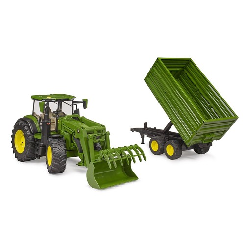 Bruder John Deere 7R 350 med frontlastare+tippvagn