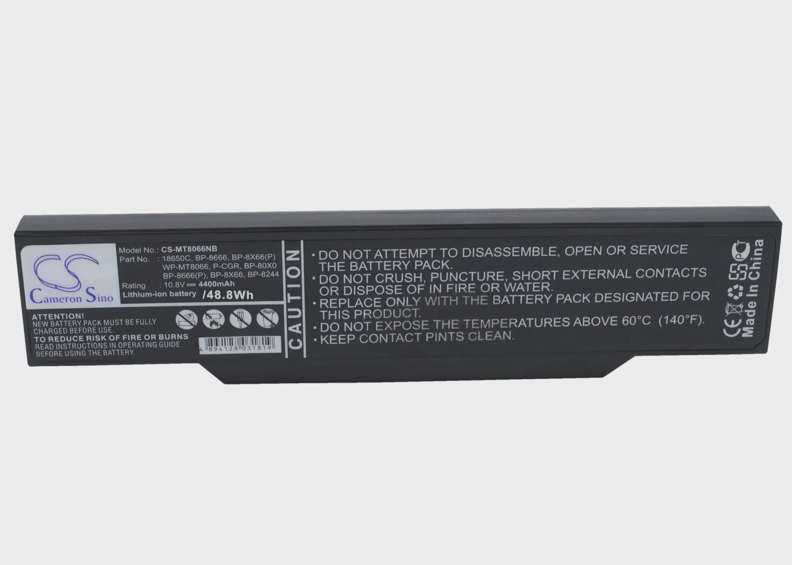Batteri till Laptop, Bärbar dator för Mitac MiNote 8066, MiNote 8666, MiNote 8224