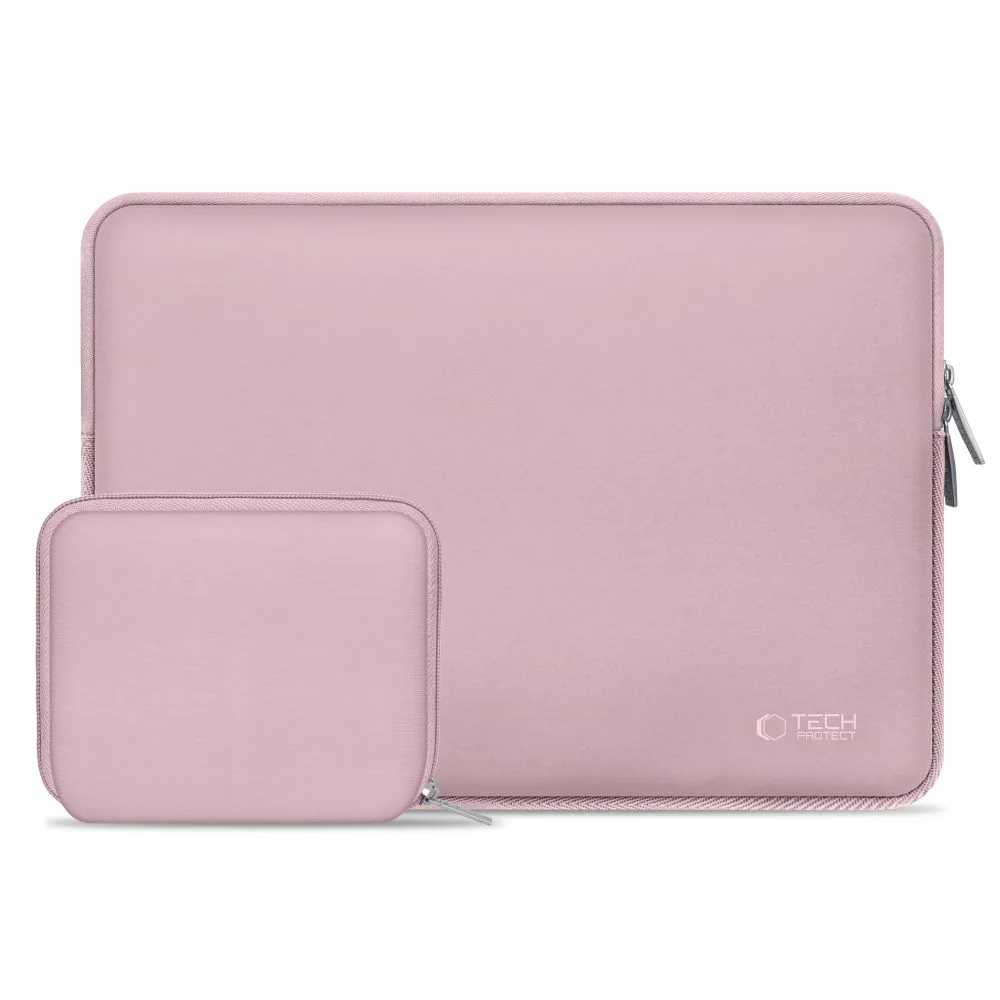 Tech-Protect Neoslim Laptopfodral 15-16" med tillbehörsväska - Rosa