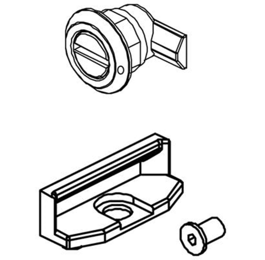 CUBIC snäpplock-skruv med plombering liten, komplett för luckor, bild 2