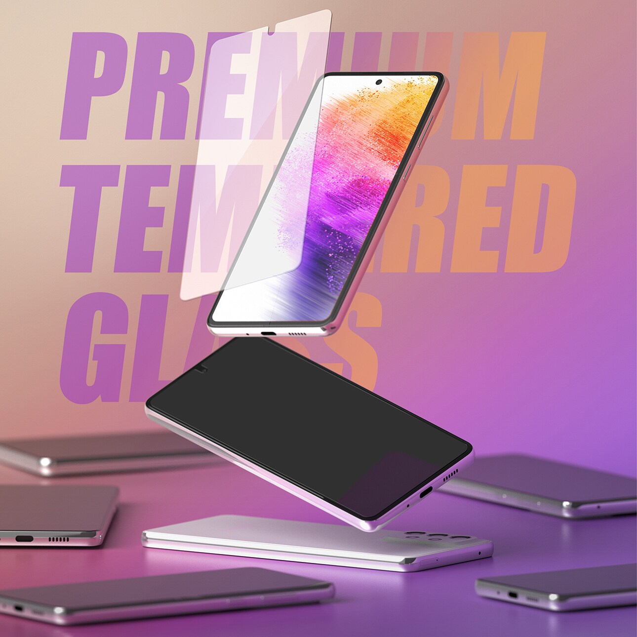 Ringke Osynligt Defender ID Glass 2.5D 0.33mm skärmskydd för Samsung Galaxy A73 5G, bild 3
