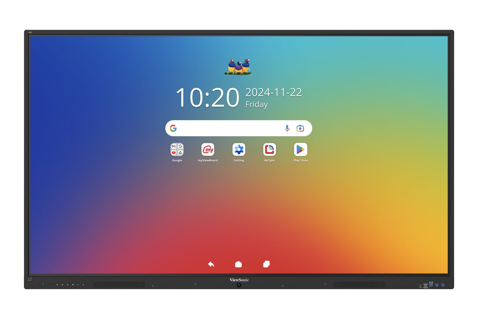 Viewsonic IFP 65IN 4K ANDROID 16 EDLA 64, 165,1 cm (65), 450 cd/m², 1,07 miljarder färger, 3840 x 2160 pixlar, TFT-LCD, Direct-LED