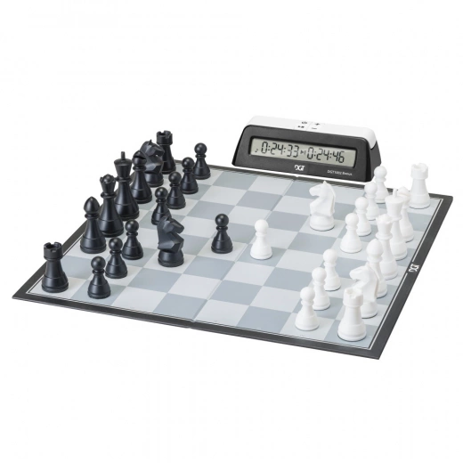 DGT Chess Box with Clock - Grey