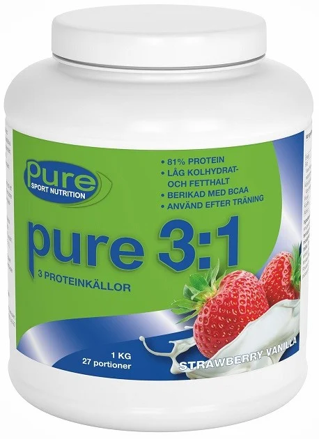 Pure Sport Nutrition Pure 3:1 Strawberry Vanilla 1 kg