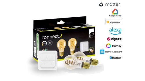 EGLO CONNECT-Z E27 LED A60 Amber-lampa 2-pack – Justerbart Vitt Ljus, Zigbee, Matter & Thread Kompatibel, bild 3