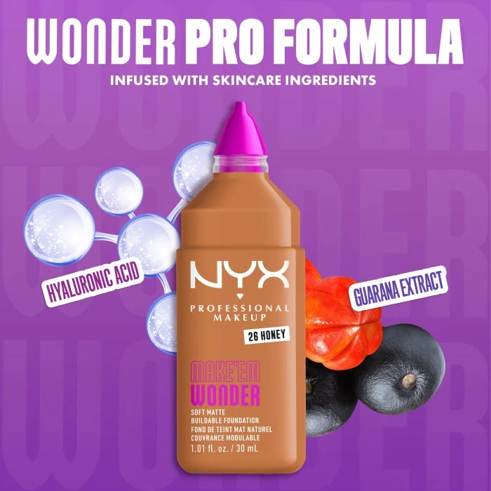 NYX PROFESSIONAL MAKEUP Make Em Wonder Foundation 26 Honey, bild 5