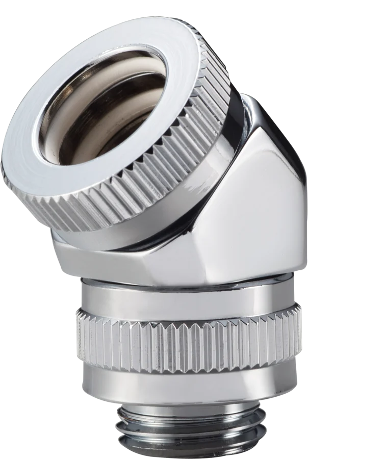 Phanteks 12mm Hard Tube Rotary Fitting 45° G1/4 -Krom