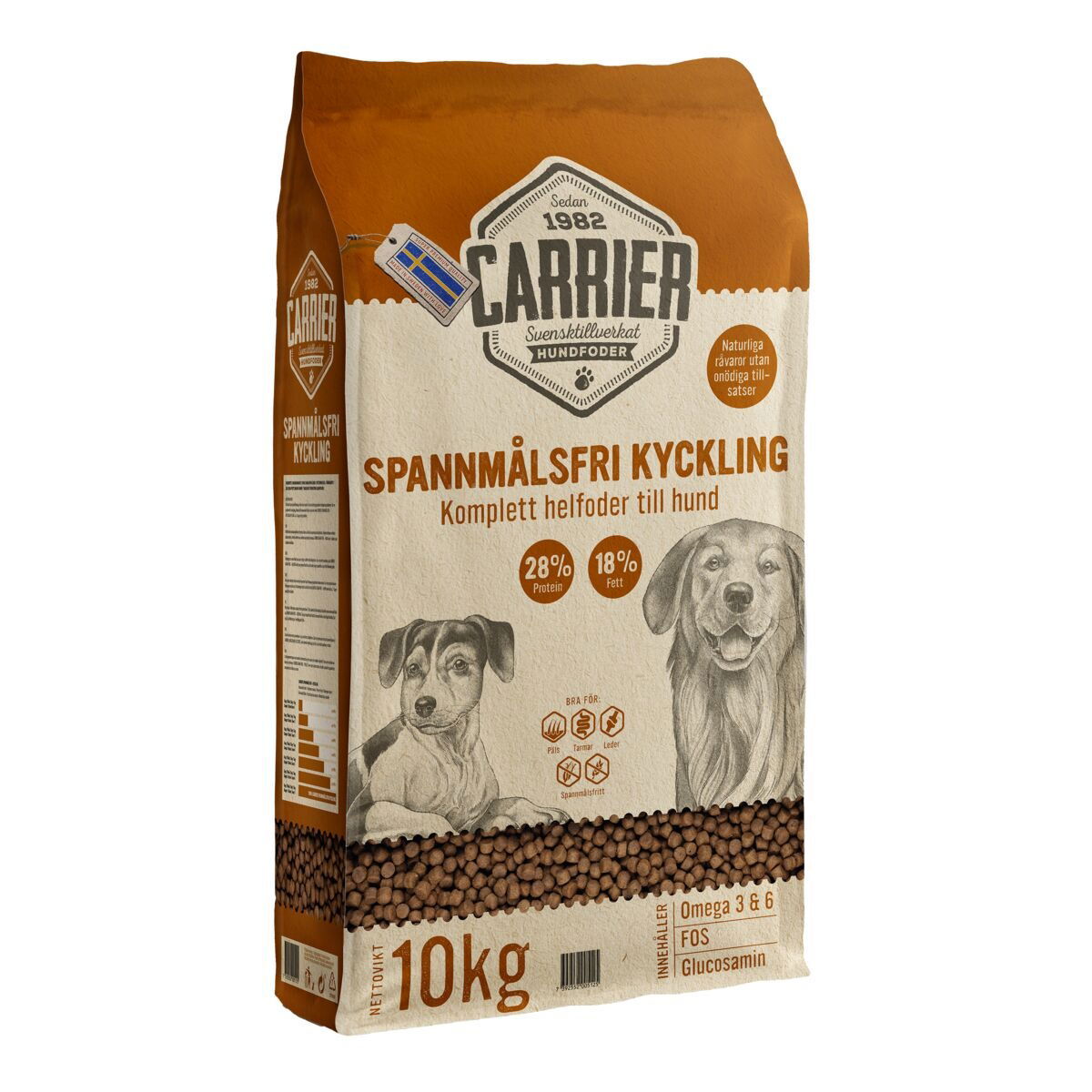 Carrier Spannmålsfri Kyckling Torrfoder till Hund
