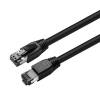 Nätverkskabel skärmad Cat8.1 S/FTP, MicroConnect, LSZH, 0,25 meter - Svart