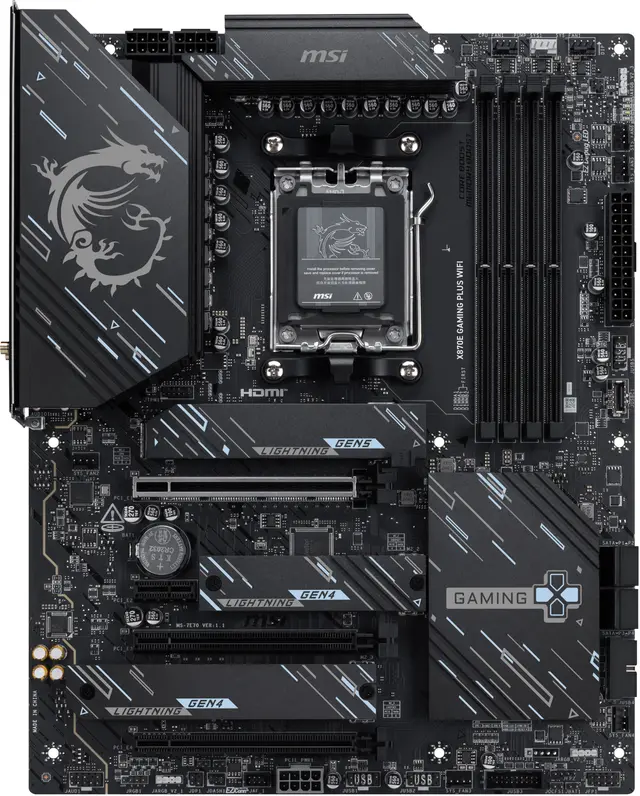 MSI X870E GAMING PLUS WIFI moderkort, bild 3