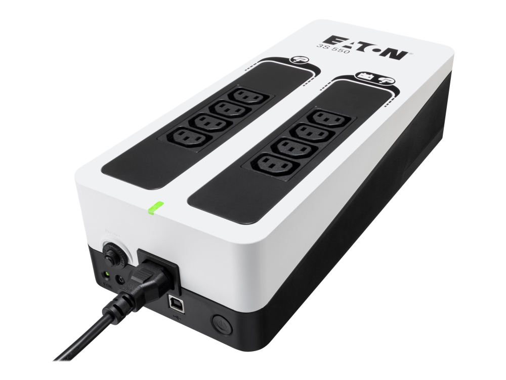 Eaton 3S 550 - UPS - AC 220-240 V - 330 Watt - 550 VA - 1-fasig - USB - utgångskontakter: 8