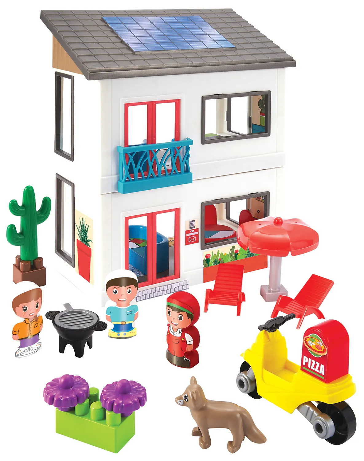 ECOIFFIER modernt hus m/56 delar & figurer