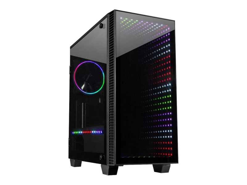 Inter-Tech X-608 Infinity, MicroATX - Svart, bild 3