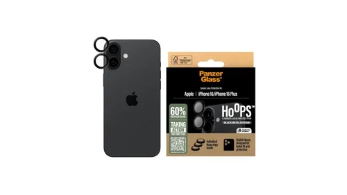 PanzerGlass iPhone 16 /16 Plus Hoops kameralinsskydd, svart, bild 3