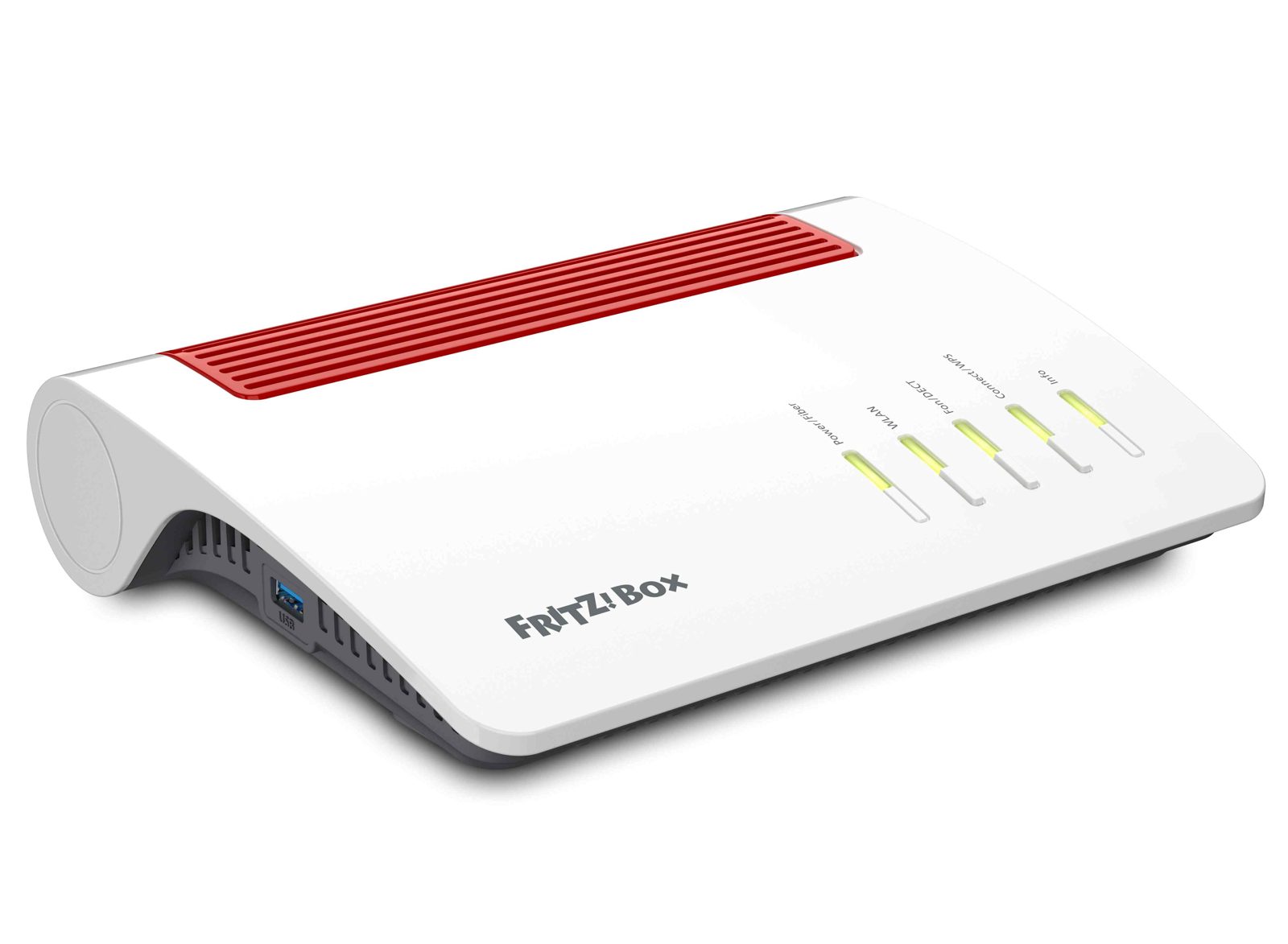 FRITZ!Box 5590 Fiber - Trådlös router - mesh - GPON-terminal / röstkort 1GbE, 2.5GbE, GPON, AON - Wi-Fi 6 - Dubbelband - VoIP-telefonadapter (DECT), bild 2